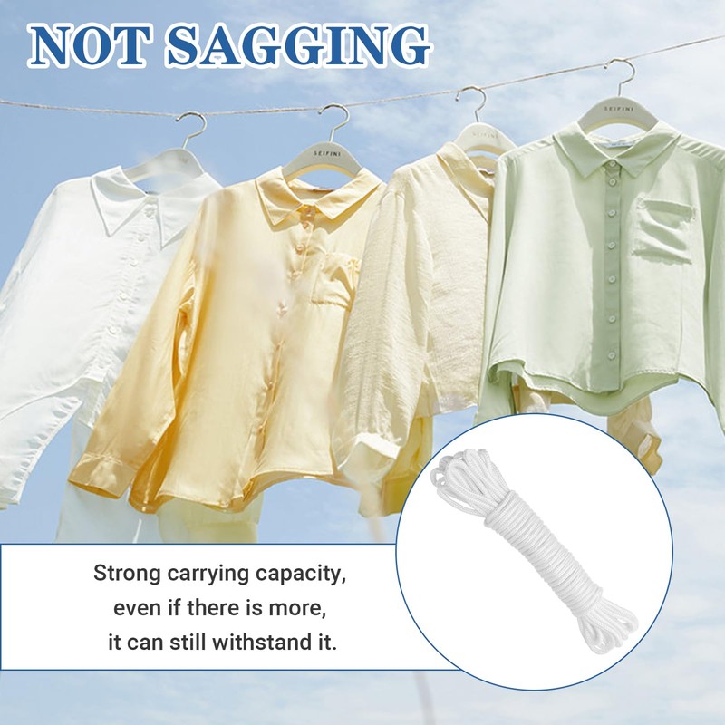 Washing Line Rope Outdoor for Outdoor Washing Line, Laundry Line,Soft