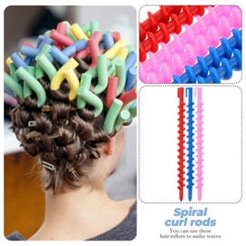 20pcs Spiral Perm Tool Hair Curler for Short Hair Women Hair Roller Hair Curling Tools Perm Rods for Hair Perm Rods for Women Spiral Perm Rods Hair Curlers Hair Rollers