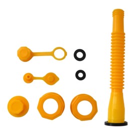 Universal Gas Can Spout Replacement Kit, Flexible Pour Nozzle with Gasket, Stopper Caps, Collar Caps, Stripe Cap, Spout Kit for Water Jugs and Old Can, for Your Old Can
