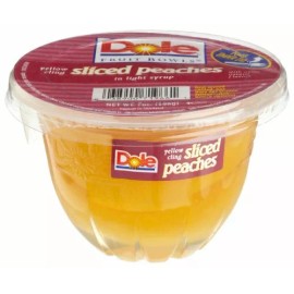 Dole Sliced Peach in 100% Juice, 7-Ounce Cups [Pack of 12]
