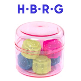 H·B·R·G Crystal Gonggi Korean Jacks Stone Game Tossing Korean Folk Traditional Games, Hand-Eye Coordination Game (6 Pcs) (Color Random) / 공기 전통 한국