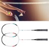 2pcs Aluminum Alloy Nylon Badminton Racket Indoor Outdoor Sports Training