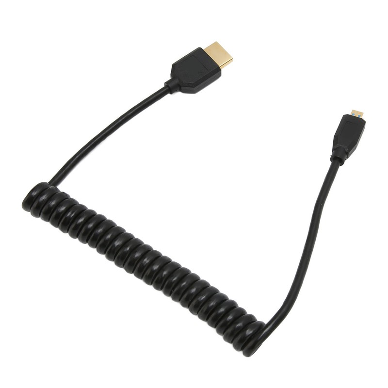 HD Multimedia Interface Cable Spring Retractable A Male to D