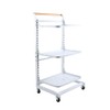 BAOYOUNI Kitchen Storage Cart on Wheels Rolling Utility Rack Adjustable