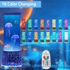 2 Pack Jellyfish Lamp, 16 Colors LED Night Light with