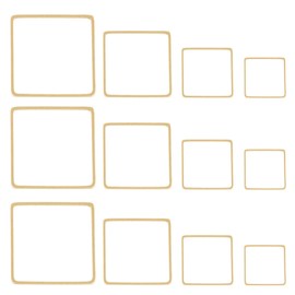 70pcs Earrings Beading Hoop Earring Finding Square Hollow Pendant for Jewelry Making DIY Crafts Art Creation Women Gift (Square)