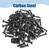 ANCHOREASE M4×12mm Wood Screw 400Pcs, Black Carbon Steel Self Tapping