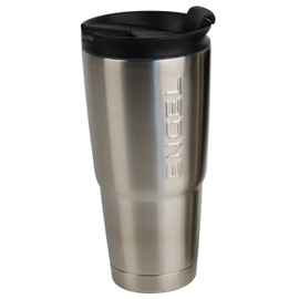 ENGEL 30oz Vacuum-Insulated Stainless Steel Coffee Tumbler - Hot and Cold Tumbler – Dishwasher Safe & Reusable Coffee Cup for Travel, Camping & Office – BPA-Free Leak-Proof Mug with Lid, Silver