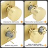 goldenwarm Gold Door Knobs with Deadbolt, Zinc Alloy Brushed Gold