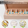 7 Day Pill Box: PRITOK Beech Wood Pill Box 7