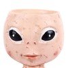 Head Planter Resin Unique Succulent Flower Pot Open Eyed Alien