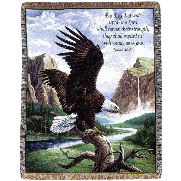 Manual Inspirational Collection 50 x 60-Inch Tapestry Throw with Verse, Freedom by Linda Pickens,