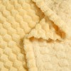 Vessia Vessia Flannel Fleece Throw Blanket, 3D Jacquard Light Yellow