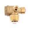 Air Compressor Check Valve, 3 Way Brass Air Compressor Male