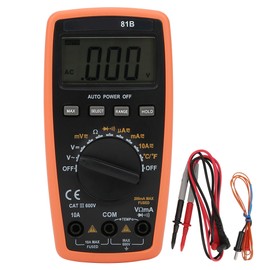 LCD Digital Multimeter AC DC Auto Range Voltage Current Temperature Resistance Tester Meter