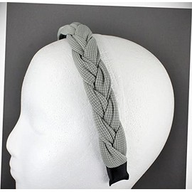 Perfect Hairstyle with Our Hair Accessories - Grey Braided Headband Soft Fabric Covered Band Grip Teeth Braid 1" Wide Fashionable Hair Accessory Hair Jewelry Accessories for Lady Women