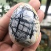 Fekuar Stone Egg Figurine, Polished Healing Crystal Easter Eggs Sphere
