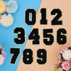 Chenille Iron on Number Patches, KJMYYXGS Black Varsity Number Patches