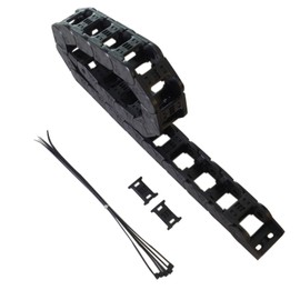 1M Drag Chain Cable Carrier Wire 25x38mm (HxW) Big Size Stable R55 Open Type for CNC Router Electronic Industrial Machine with Cable Tie