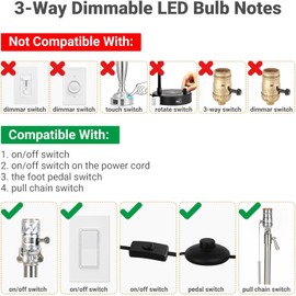 Qingmiao 3-Way Light Bulbs Customized (Not for 3-Way Lamp), A19 E26 Base LED Light Bulbs 8W 3000K Soft White, Three Way Dimmable Light Bulbs for Lamp Light, 2 Pack (8W-3000K Soft White)