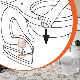 boeemi Toilet Bolt Covers 6 Pack - White Push-On Toilet Screw Caps with Washers, 1.44" Extra Tall Decorative Covers for Floor Bolts, Universal Fit Kit