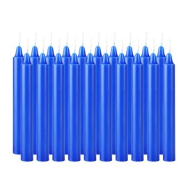 Taper Candles Unscented Taper Candles for Christmas,Household, Wedding, Rituals, Prayer, Birthdays, Meditation, Altar,Party and Home Décor Candlesticks(Blue-4" 20).