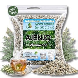 Ajenjo Herbal Tea – 4 oz (113g) – 100% Natural Mexican Herb – Wildcrafted Wormwood – Vegan, Non-GMO – Loose Leaf Herbal Infusion – Te by BexpertsUSA