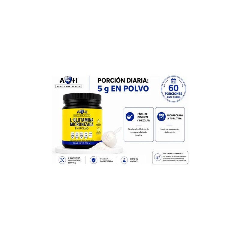 Glutamina 300 Gramos A4h 2 Meses
