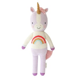 cuddle + kind Zoe The Unicorn Regular 20" Hand-Knit Doll – 1 Doll = 10 Meals, Fair Trade, Heirloom Quality, Handcrafted in Peru, 100% Cotton Yarn