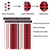 Fraction and Decimal to Metric Conversion Chart Sticker 8" x