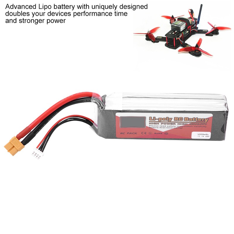 ZOP POWER 3S 11.1V 5000mAh 60C Rechargeable LiPo Battery with