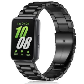 Issinlky Metal band for Galaxy Fit 3, Stainless Steel strap for Galaxy Fit 3 SM-R390 Herren Damen