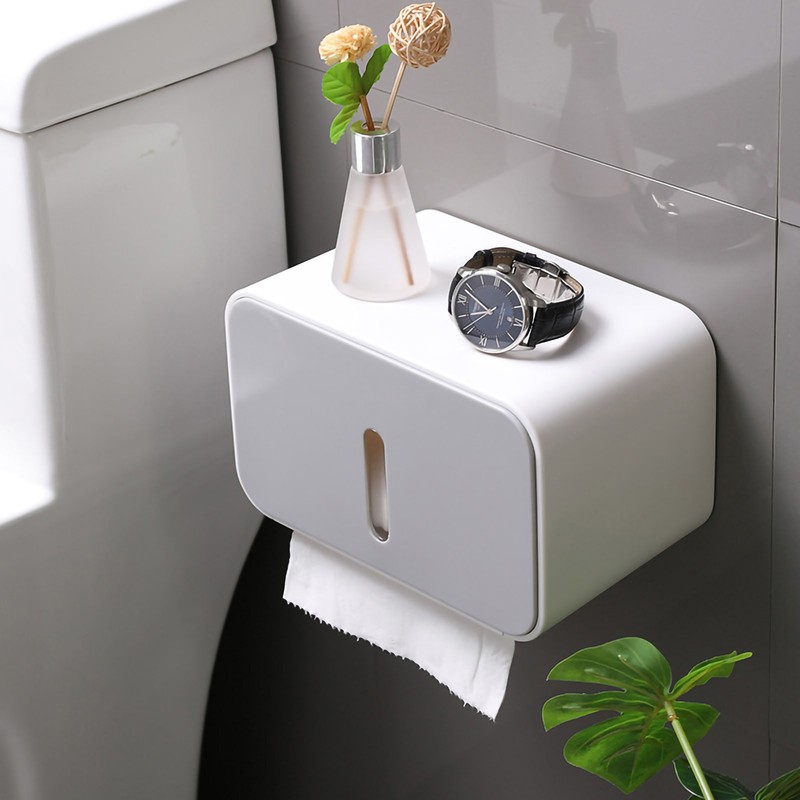 Wall Mounted Tissue Box Dual Paper Outlet Waterproof and Moistureproof