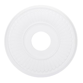 PATIKIL Ceiling Medallion, 13" OD x 4" ID PU Decorative Ceiling Light Medallion Chandelier Medallion Traditional Ceiling Light Cover Plate for Ceiling Light Fixtures Fans, White