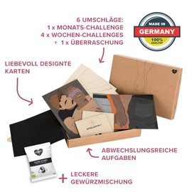 Deine Zweisamkeit Box – One Month Full | Everyday Variety | Engagement Gift | Wedding Gift | Birthday Gift for Men, Women