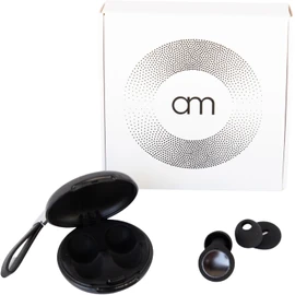 Actually Modern Ear Plugs for Sleeping - Noise Cancelling - Soft Earplugs - Reusable Ear Plugs for Noise Reduction with Case (Black, Large)