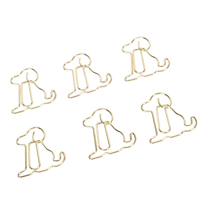 100pcs Dog Shape Paper Clips Improved Slip Resistance Rust Proof