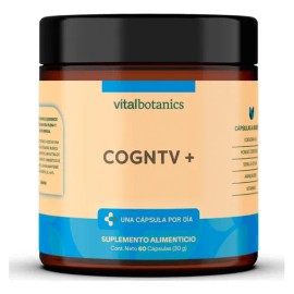 Vitalbotanics CONGNTV  Suplemento Alimenticio Nootropico 60 Capsulas de 500mg Contiene Vitaminas B1 B2 B3 B5 B6 B12 L-TIROSINA CORDYCEPS L-TIANINA... 