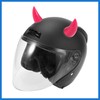 VekAuto 2pcs Car Motorcycle Helmet Bull Horn Style Decoration Dark
