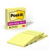 Post-It Super Sticky Notes 4'X4' 4/Pkg-Lined Canary Yellow W/90 Sheets