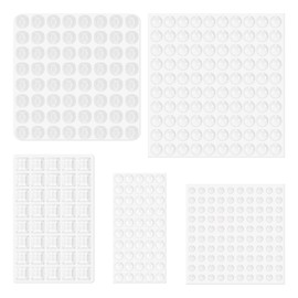354PCS Silicone Cabinet Door Bumpers Round,Clear Rubber Bumpers,Self Adhesive Furniture Pads,Clear Adhesive Bumper Pads Surface Protection for Wall, Drawers, Picture Frames, Cupboard Door Bumpers