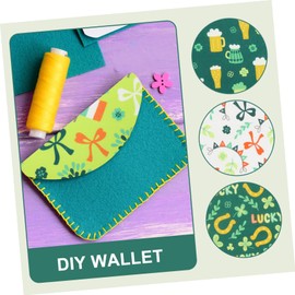 KONTONTY 10 Sheets St Patrick's Day Decorative Fabric Crafting Patchwork Material for DIY Projects Wear Resistant Cloth for Creative Handmade Decorations