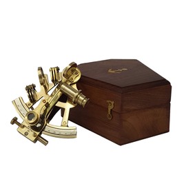 Brass Nautical Buy Marine Navigation Antique Navigation Sextant - With Wooden Box