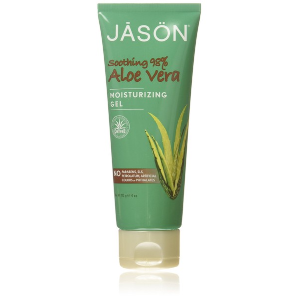 JASON Soothing 98% Aloe Vera Moisturizing Gel (IASC Certified), 4 Ounce Tube