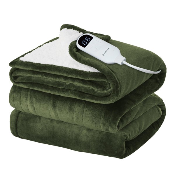Bedsure Electric Blanket Full Size - Soft Flannel Heated Blanket,