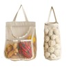 2-Pack Cotton Linen Mesh Hanging Storage Bags – Wall-Mounted Storage