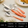 DINYWOW 20-Pieces Orange Silverware Sets for 4,Orange Handle Stainless Steel