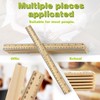 ZZTX 3 Pack Wooden Ruler 12 Inch Rulers Bulk Wood