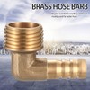 TA-VIGOR 2Pcs Brass Barb Hose Fitting, 90 Degree Elbow 12mm