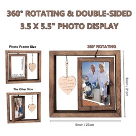 Memorial Photo Frame, Rotating Photo Frames, Sympathy Gifts for Loss of Loved One, Bereavement Gifts, Memorial Gift For Mum Dad Friends